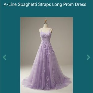 Zapaka A-Line Spaghetti Straps Long Prom Dress